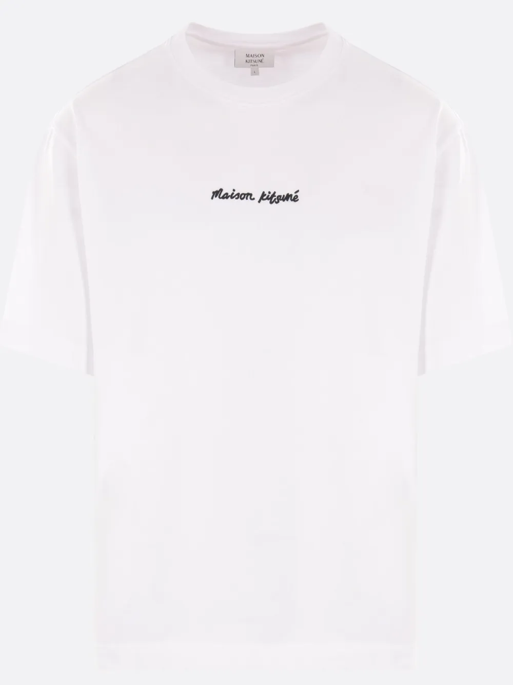 Maison Kitsuné Maison Kitsune Line Handwriting Oversized T-shirt In White
