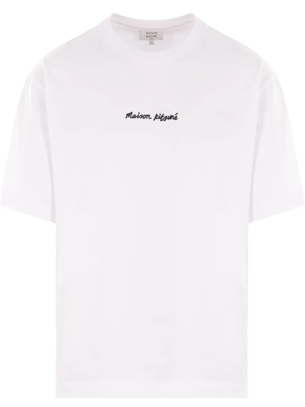 Maison Kitsuné playera con logo bordado | blanco | Image 1