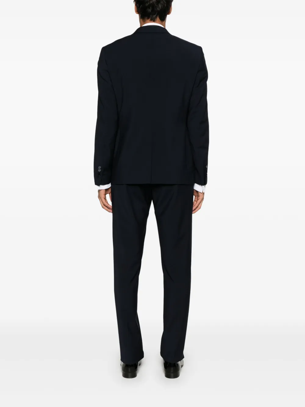 Tagliatore Midnight Blue Tailored Jacket With Concealed Fastenings In Blue