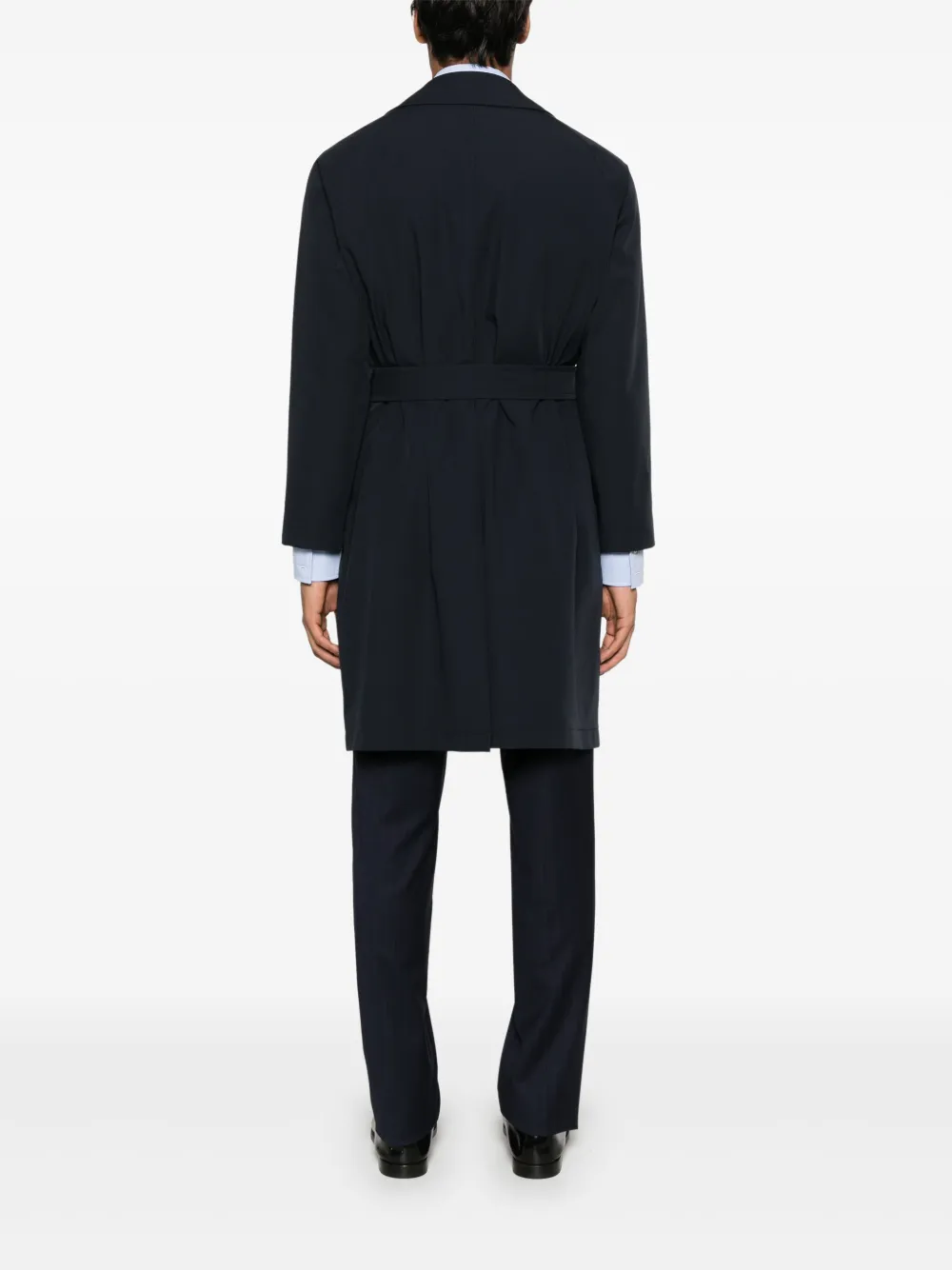 Shop Tagliatore Salomon Trench Coat In Blue