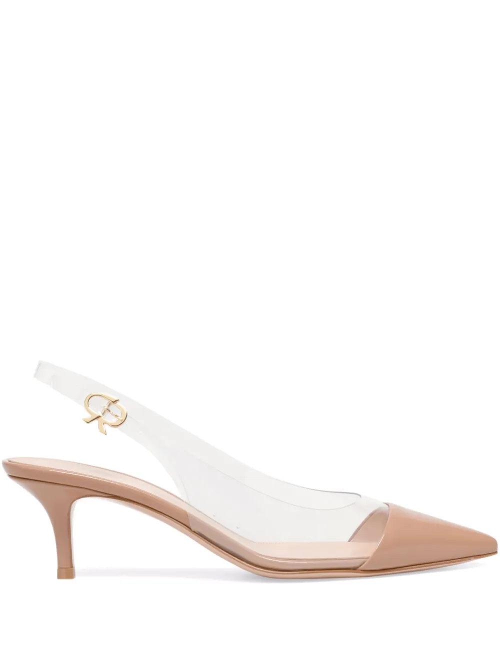 Gianvito Rossi 55 mm Plexi pumps Beige