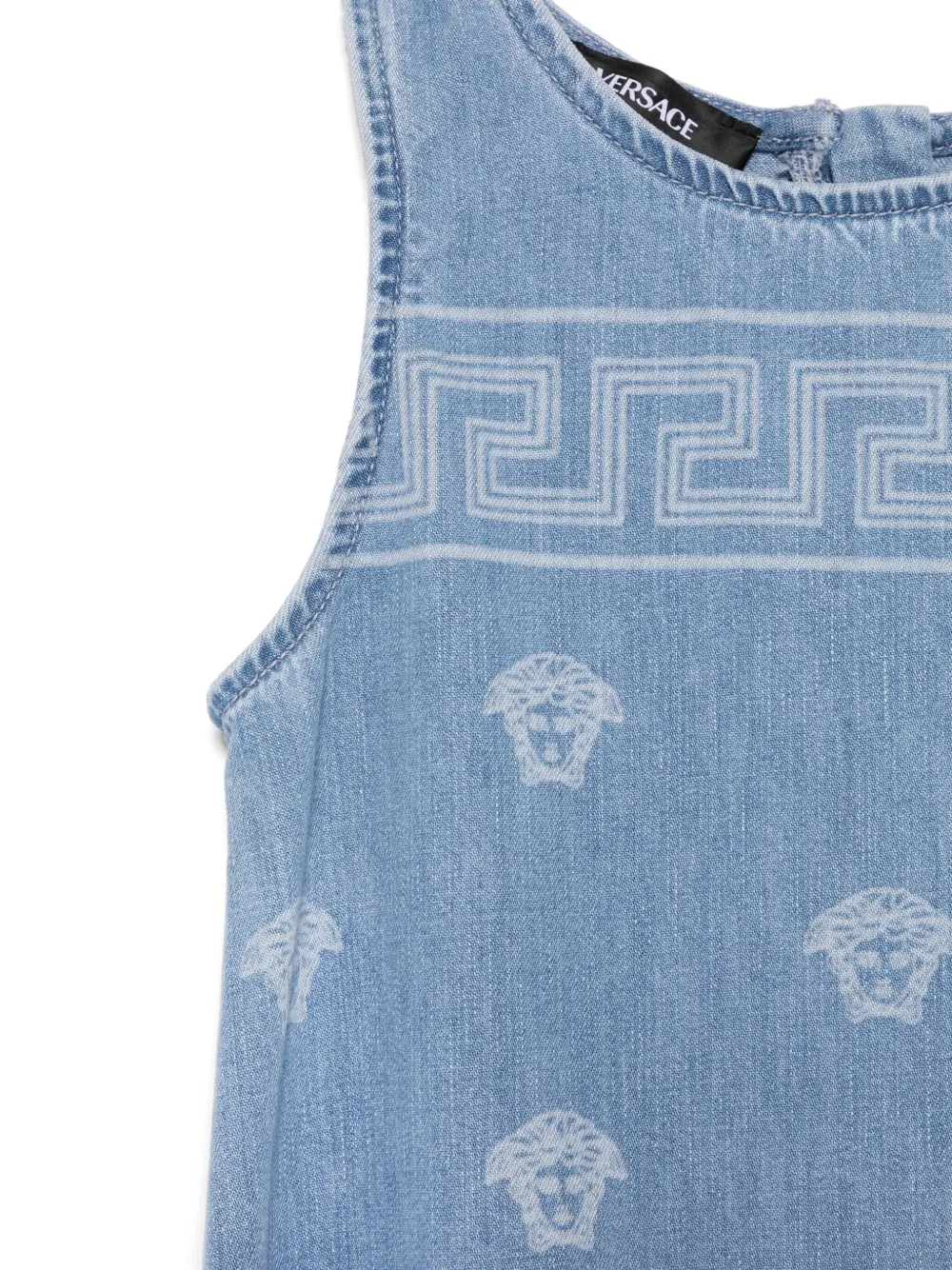 Versace Kids Medusa spijkerjurk Blauw