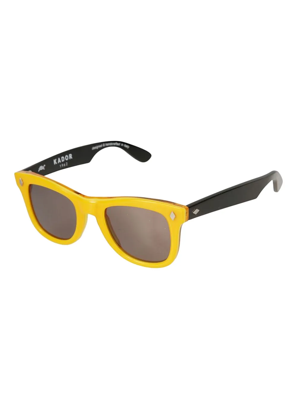 Kador Voyager geometric-frame sunglasses - Geel