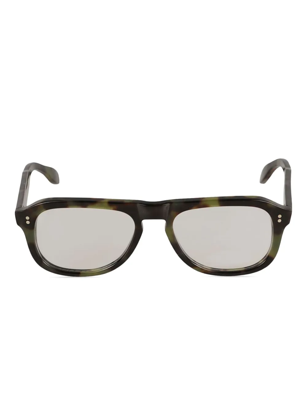 Kador Bravo tortoiseshell pilot-frame glasses | Green | Image 1