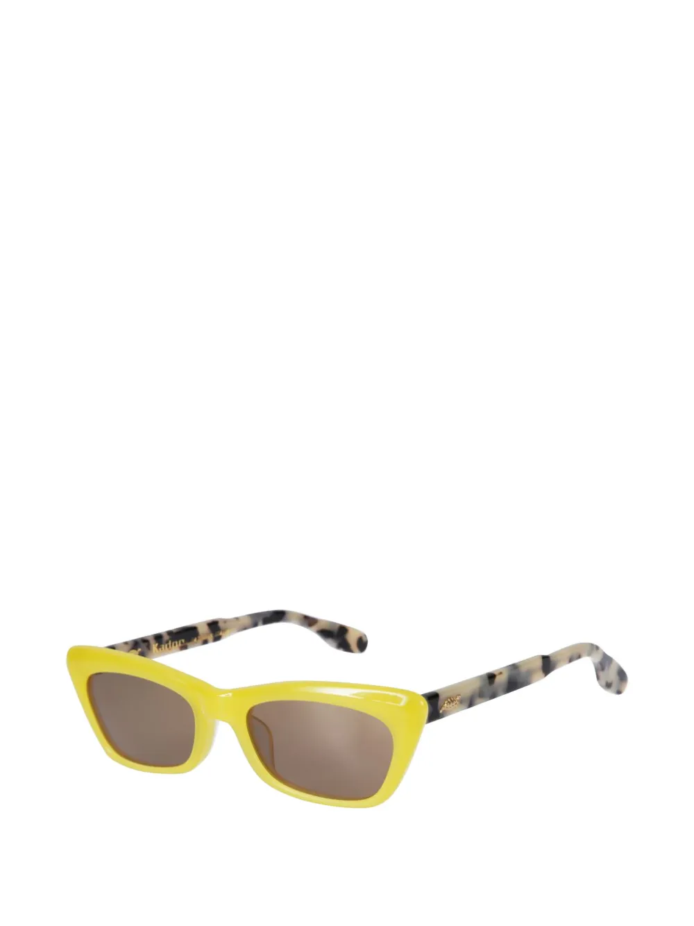 Kador Popstar geometric-frame sunglasses - Geel