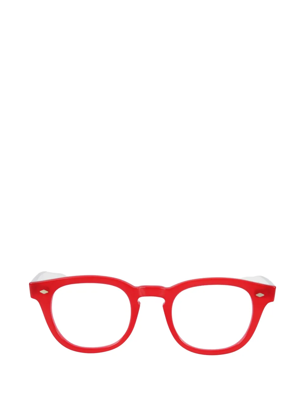 Kador Woody cal 49 round-frame glasses - Rosso
