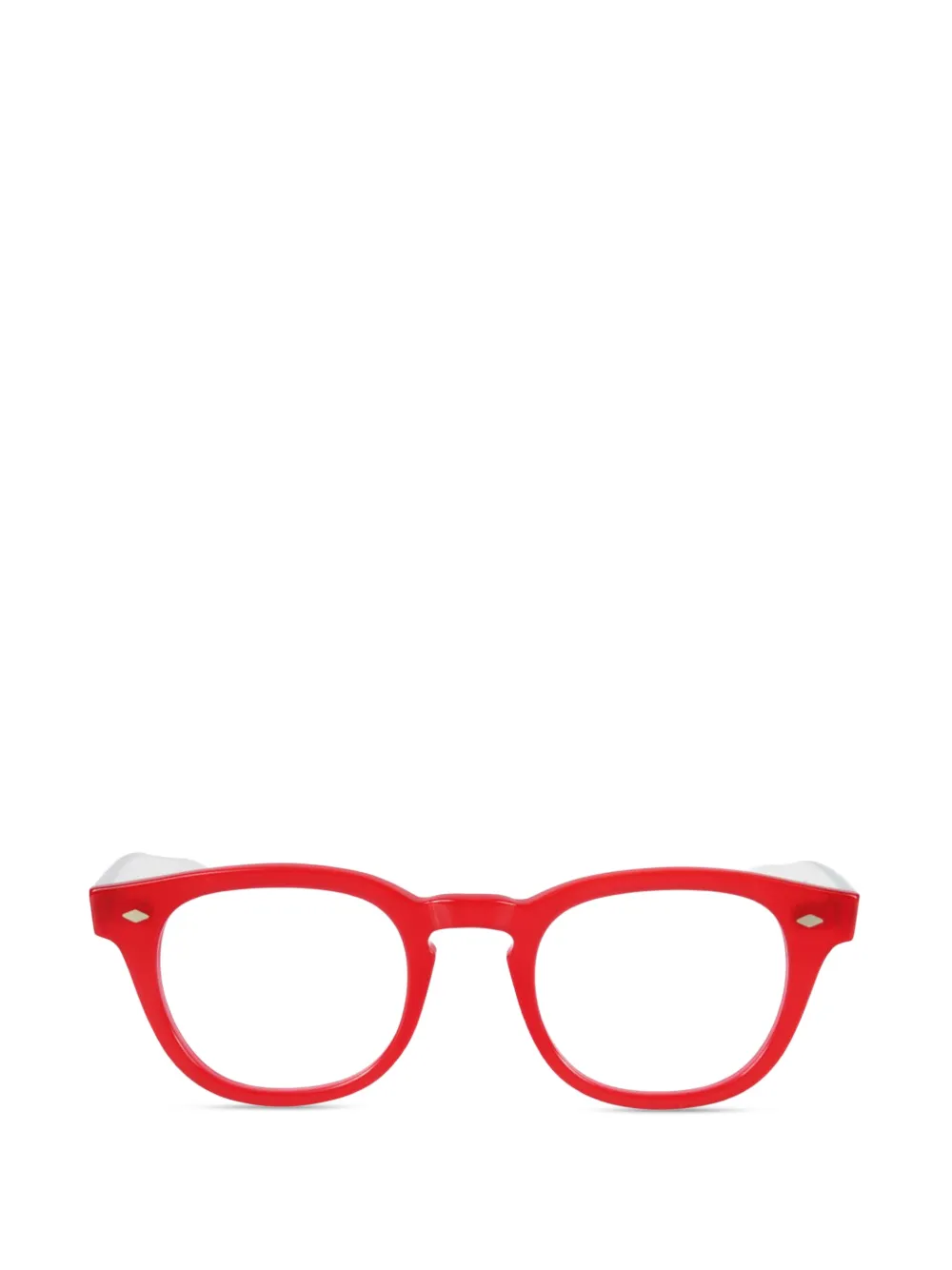 Kador Woody cal 49 round-frame glasses - Rosso
