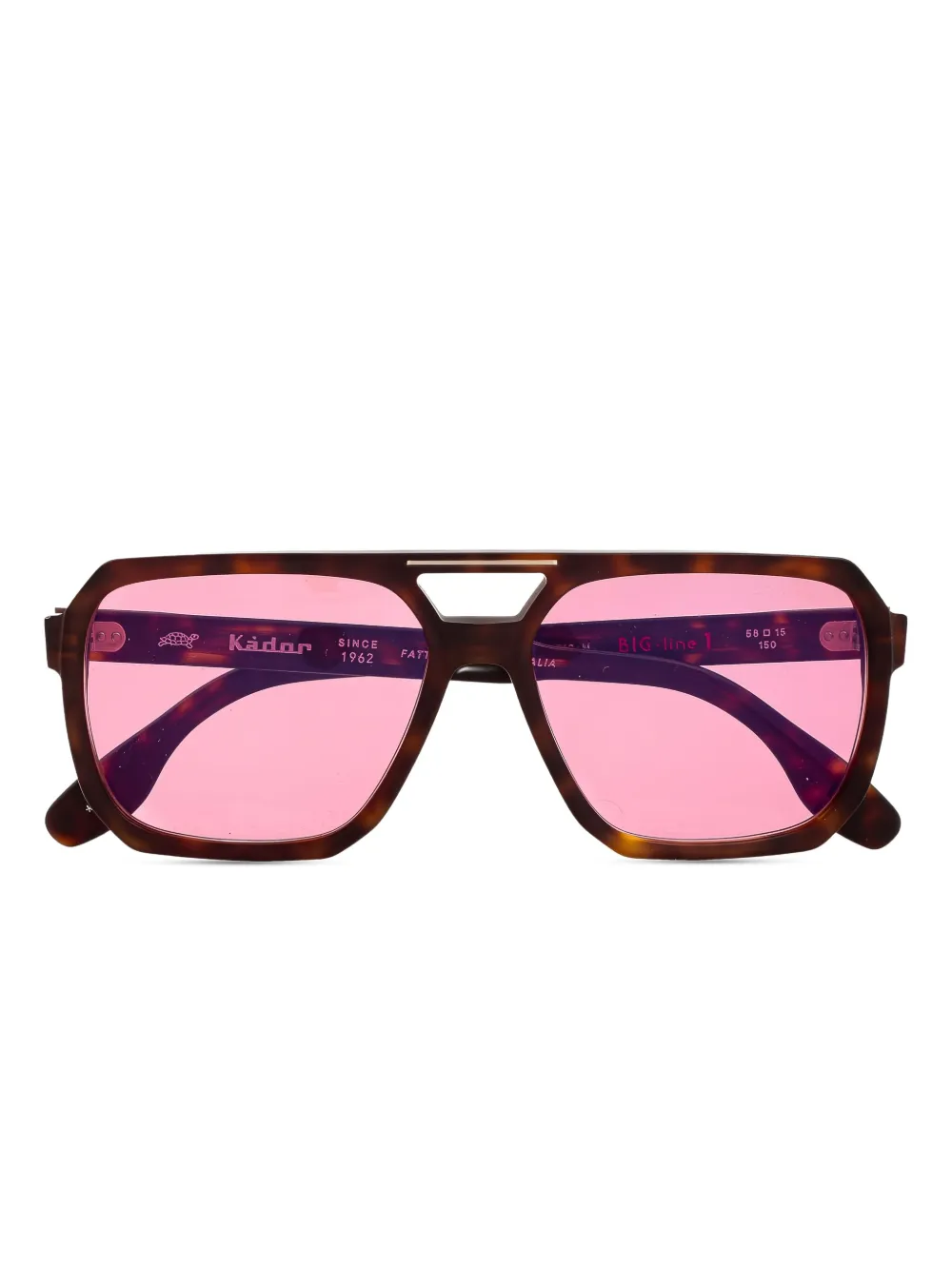 Kador BIG 4 geometric-frame glasses | Brown | Image 1
