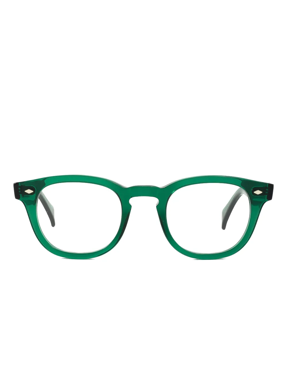 Kador lunettes de vue à monture ronde boisée | vert | Image 1