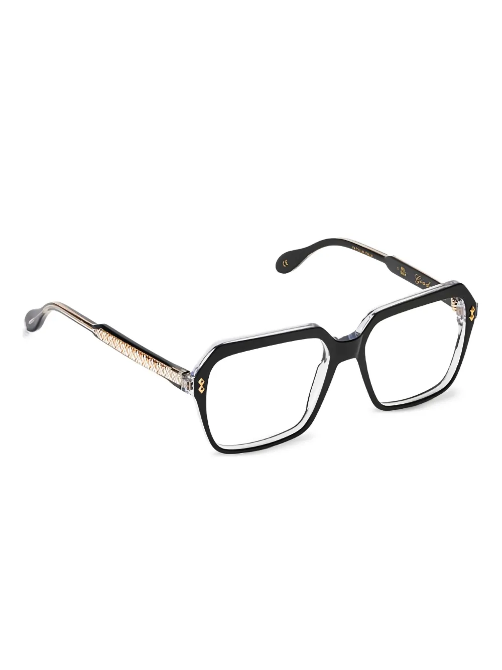 Kador glamour geometric-frame glasses | Black | Image 1
