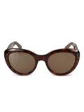 Kador Sophia tortoiseshell oval-frame sunglasses - Brown