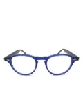Kador Oxford two-tone round-frame glasses - Blue