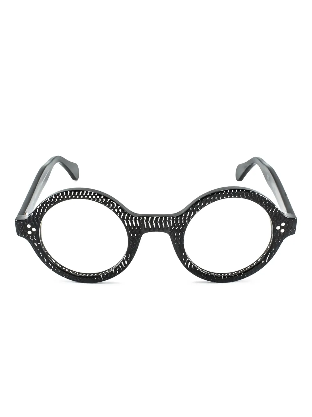 Kador Arkistar speckled-effect round-frame glasses | Black | Image 1
