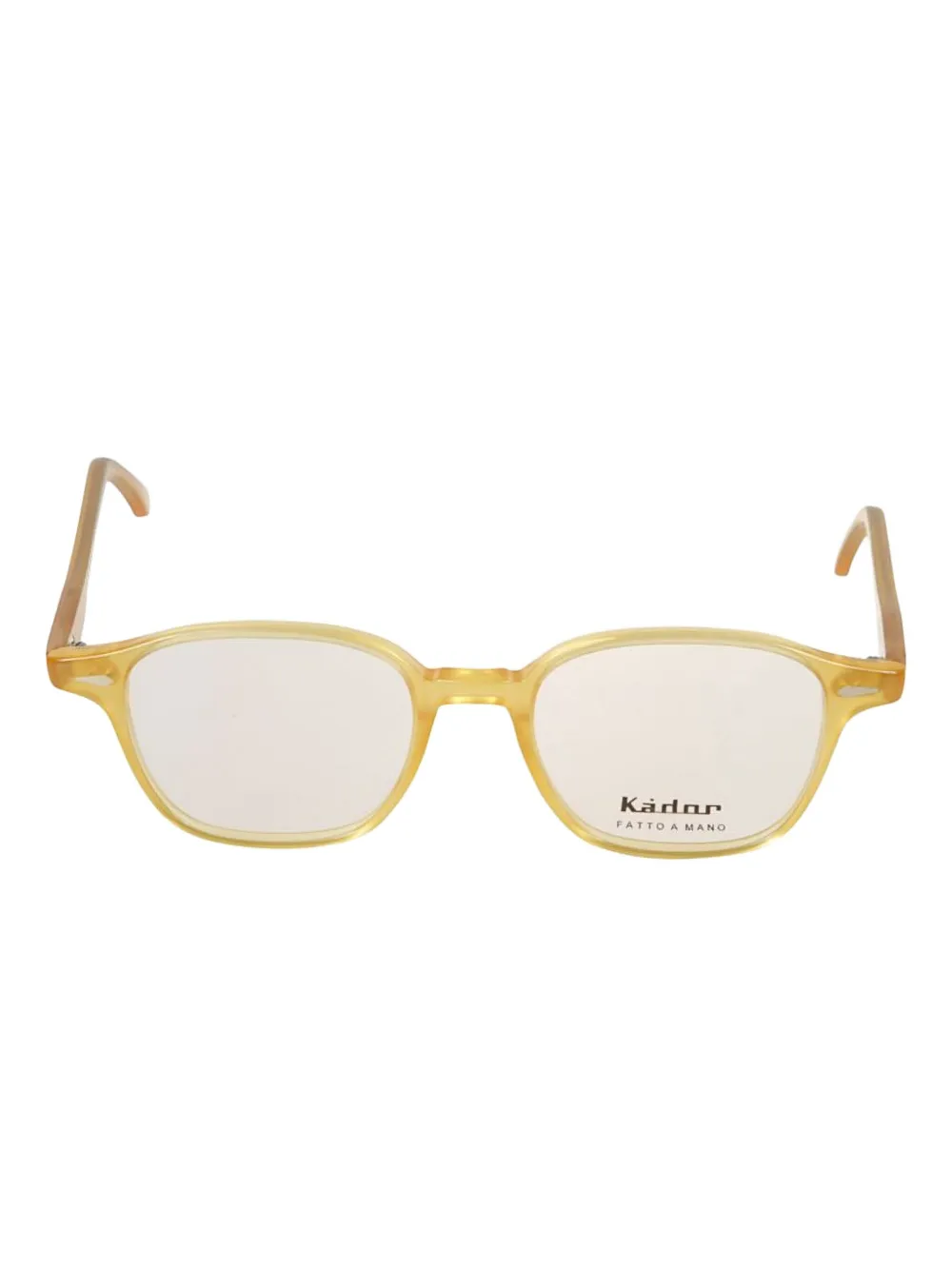 Kador Quadro Round-frame Glasses In Yellow