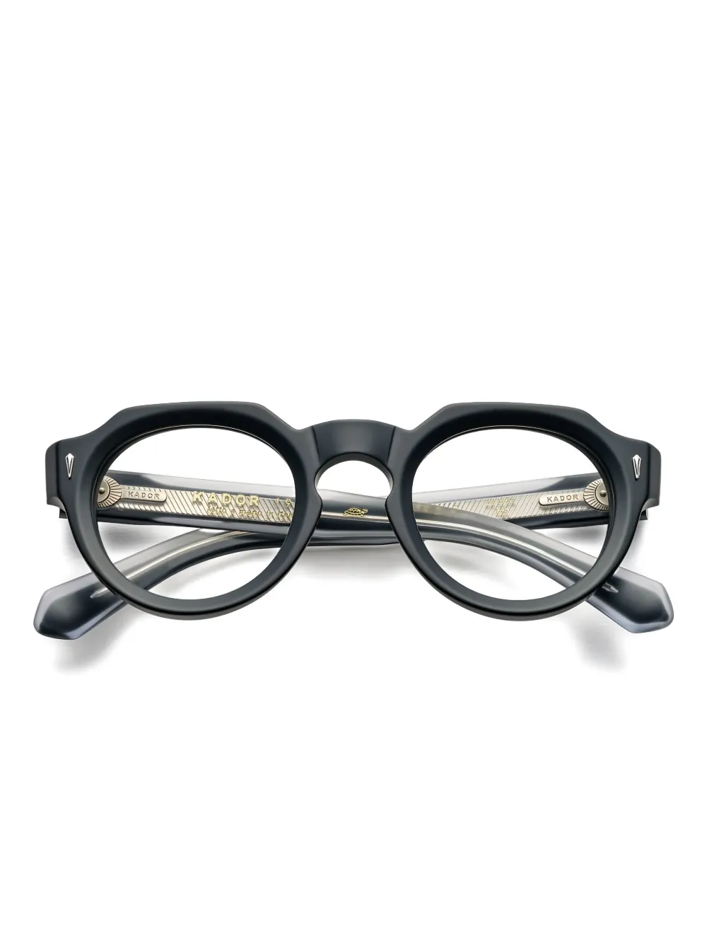 Kador Spike Round-frame Glasses In Black