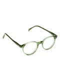 Kador round-frame clear-lens glasses - Green