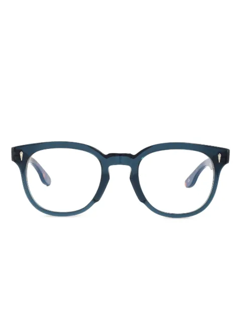 Kador Heritage round-frame logo-detail glasses
