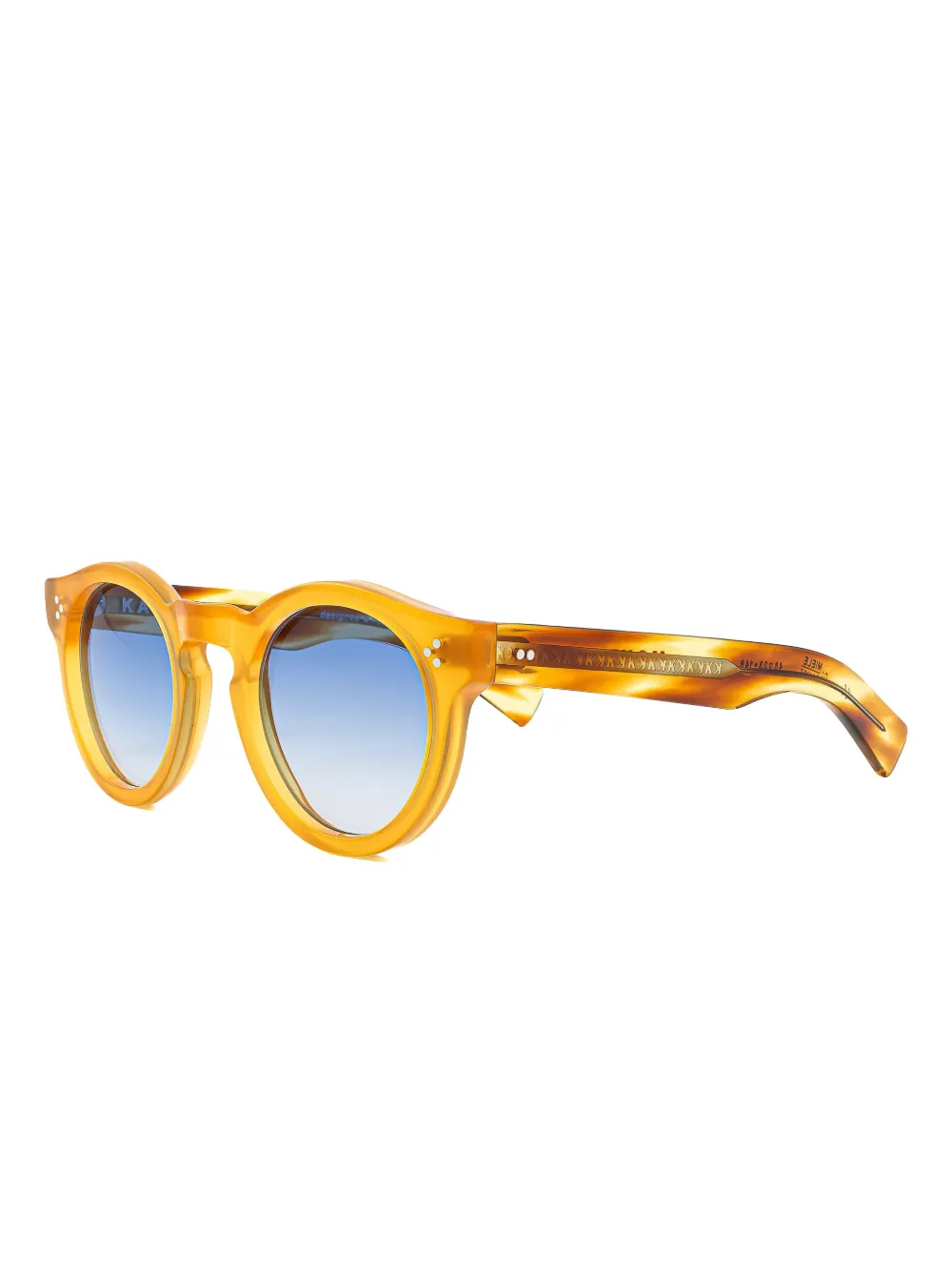 Kador Turbot round-frame sunglasses - Geel