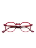 Kador octagonal-frame glasses - Red