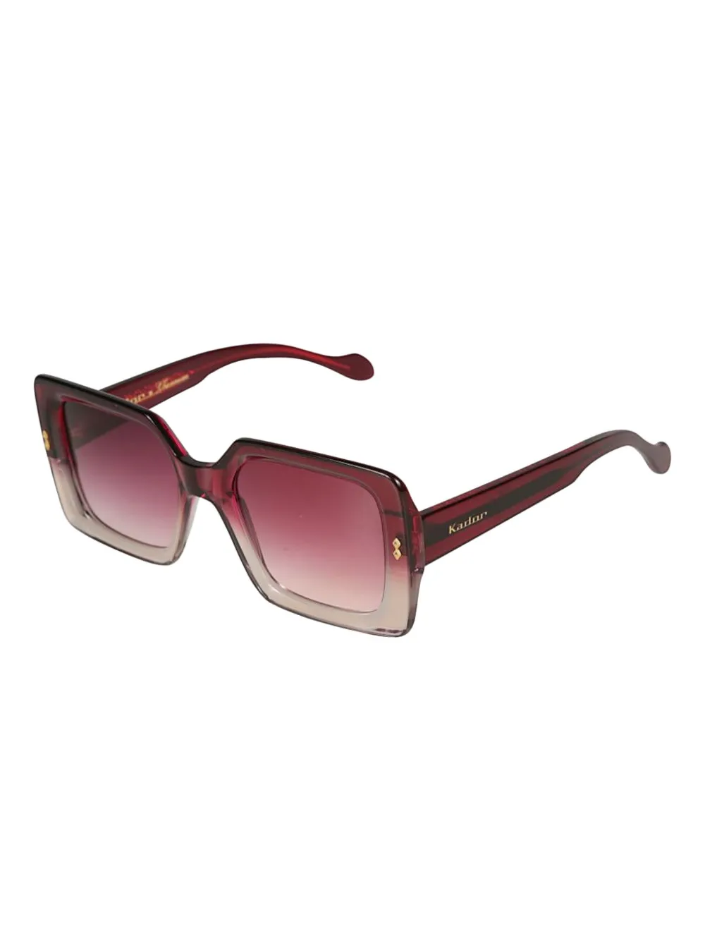 Kador square-frame gradient sunglasses - Rood