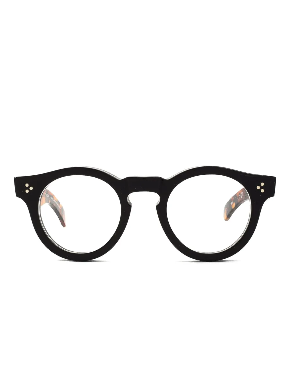 Kador round-frame tortoiseshell glasses | Black | Image 1