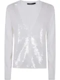 Seventy sequinned cardigan - White