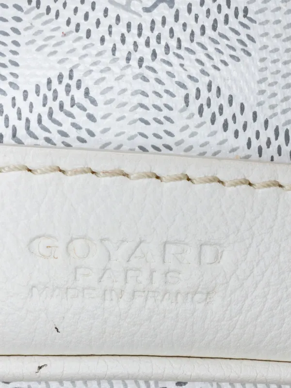 Goyard Pre-Owned 2019 Goyardine Petit Flot Bucket Bag | White
