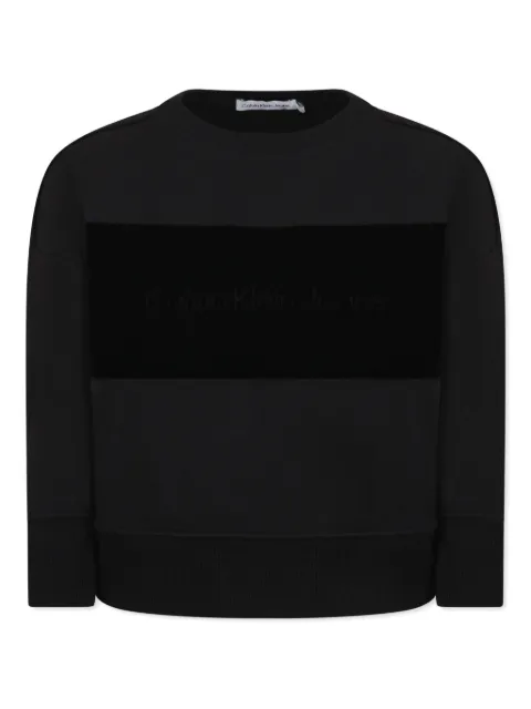 Calvin Klein Kids logo-embroidered sweatshirt