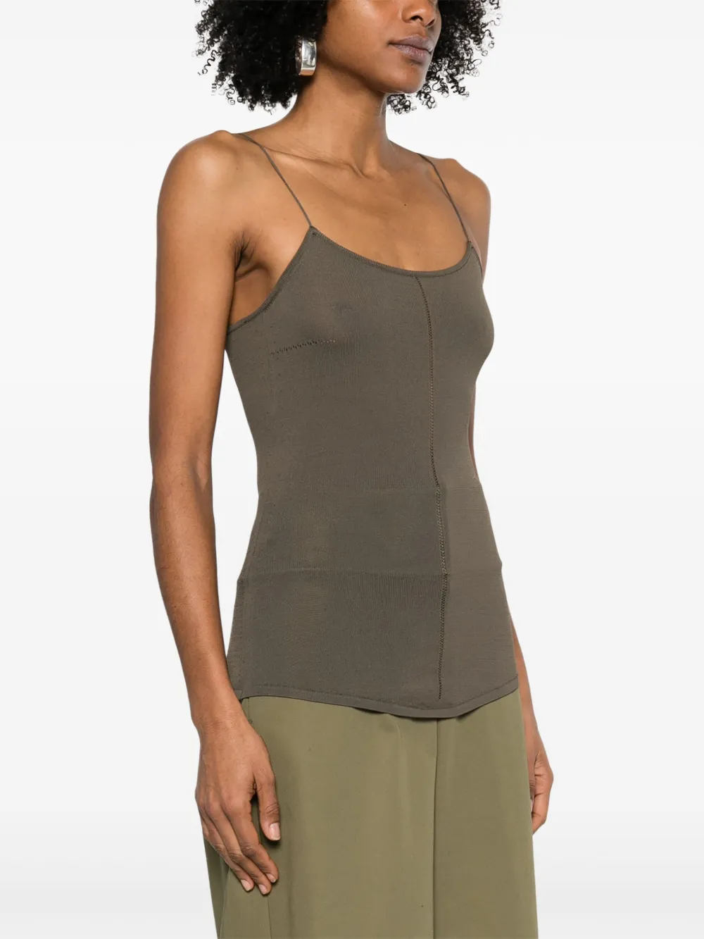 LEMAIRE Fijngebreide tanktop Groen