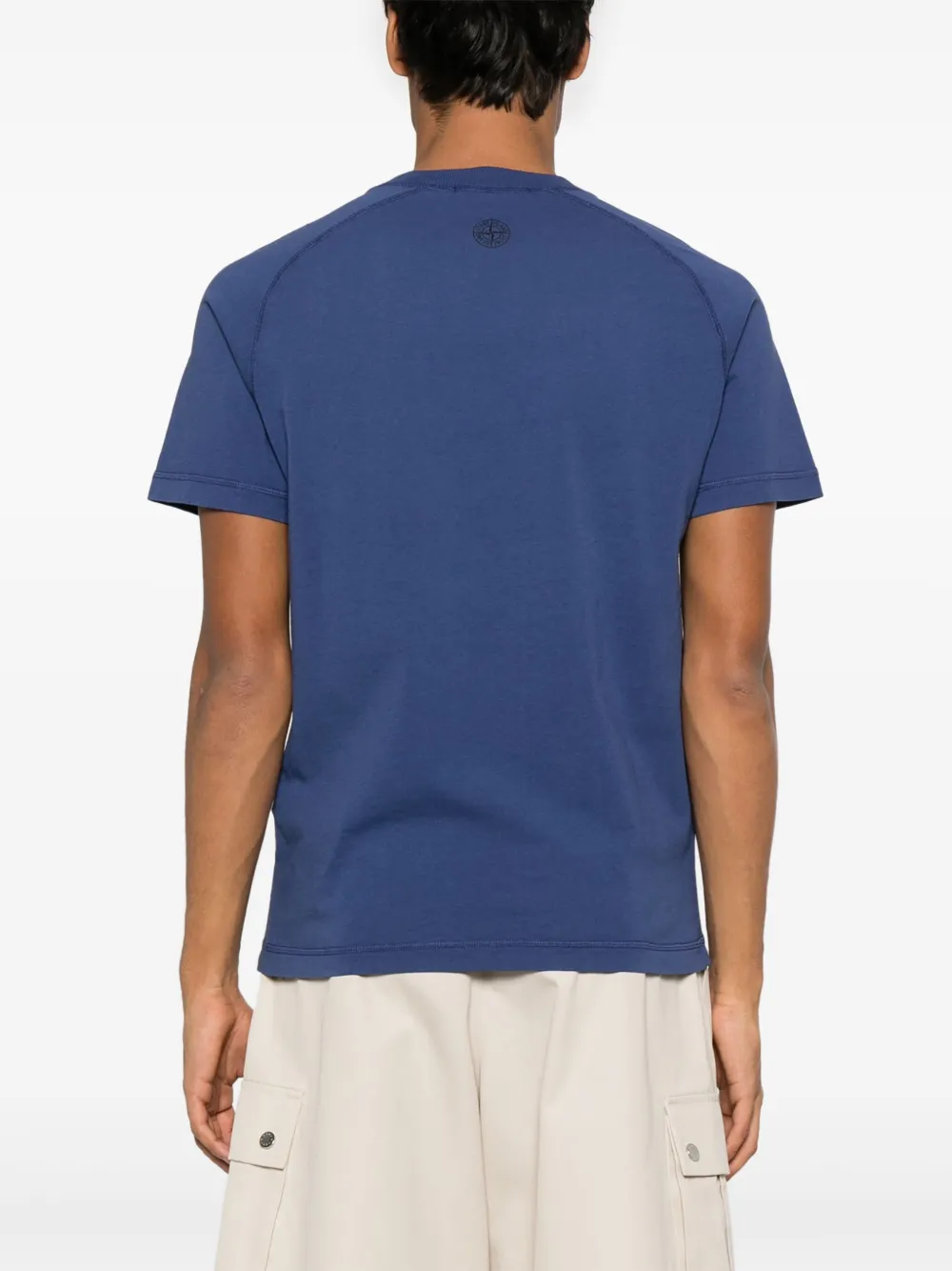 Stone Island T-shirt met logoprint Blauw