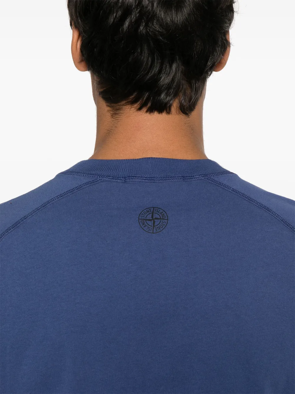 Stone Island T-shirt met logoprint Blauw