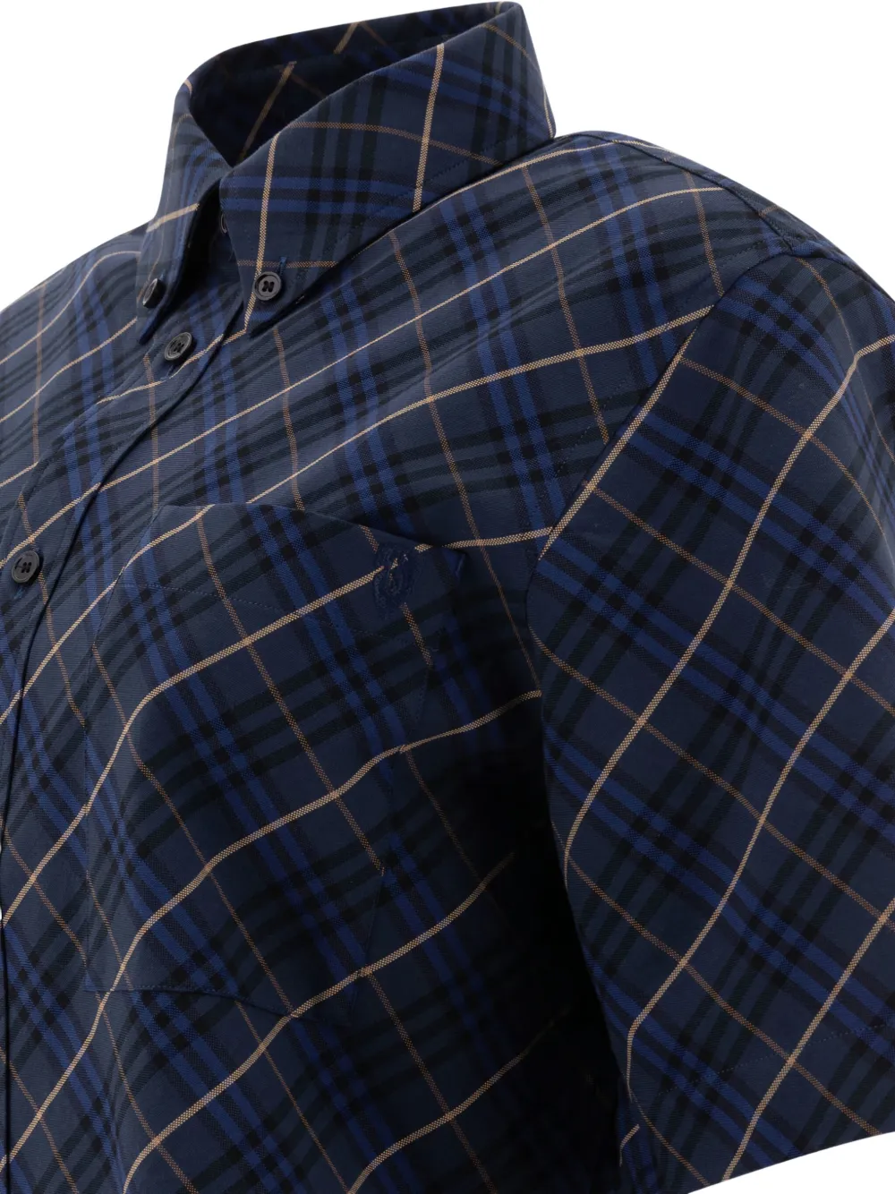 Burberry Geruite polo Blauw