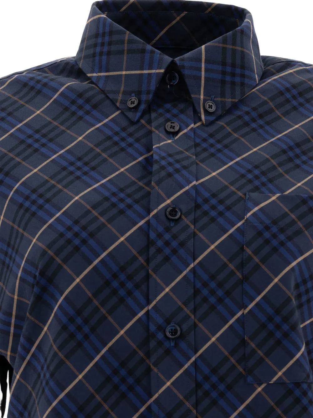 Burberry Geruite polo Blauw