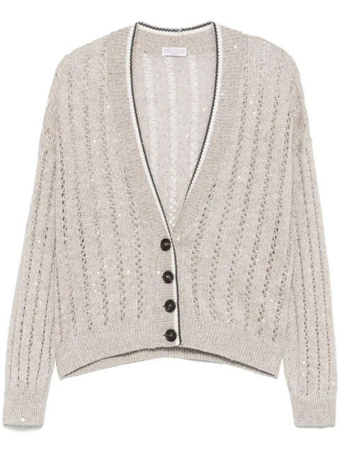 Brunello Cucinelli open-knit cardigan
