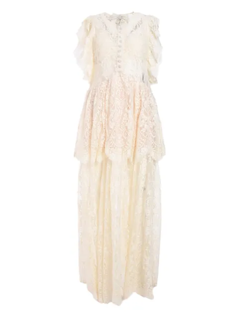 Self-Portrait Vestido longo com renda
