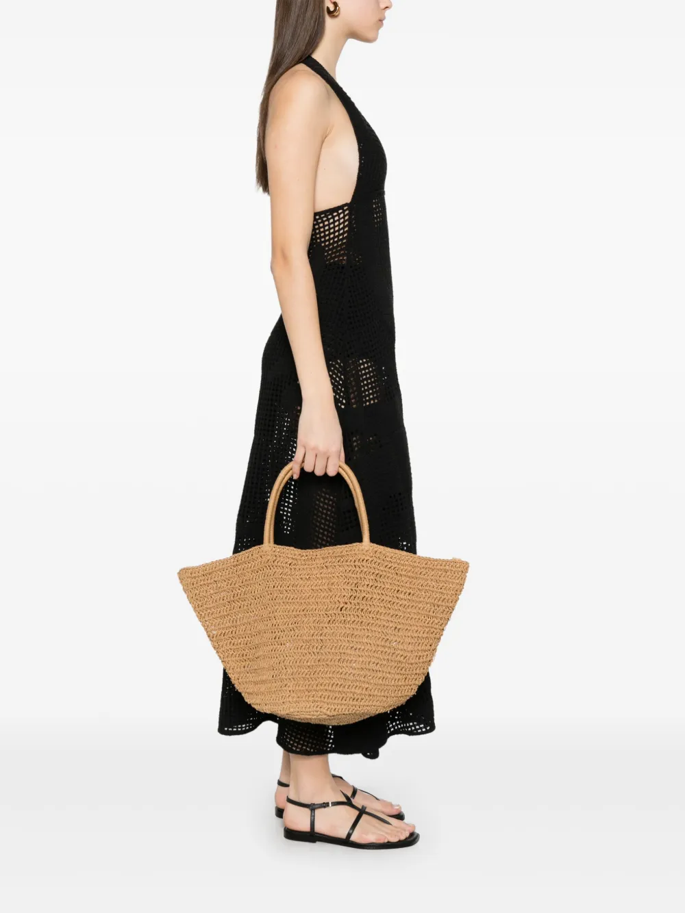 Seventy Geweven shopper - Bruin