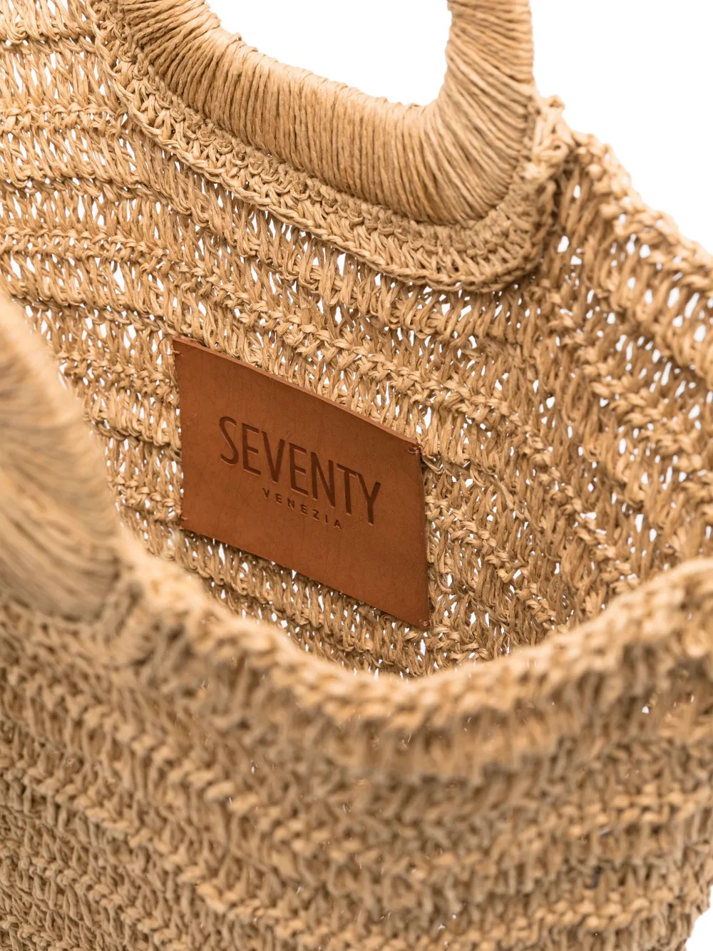 Seventy Geweven shopper Bruin
