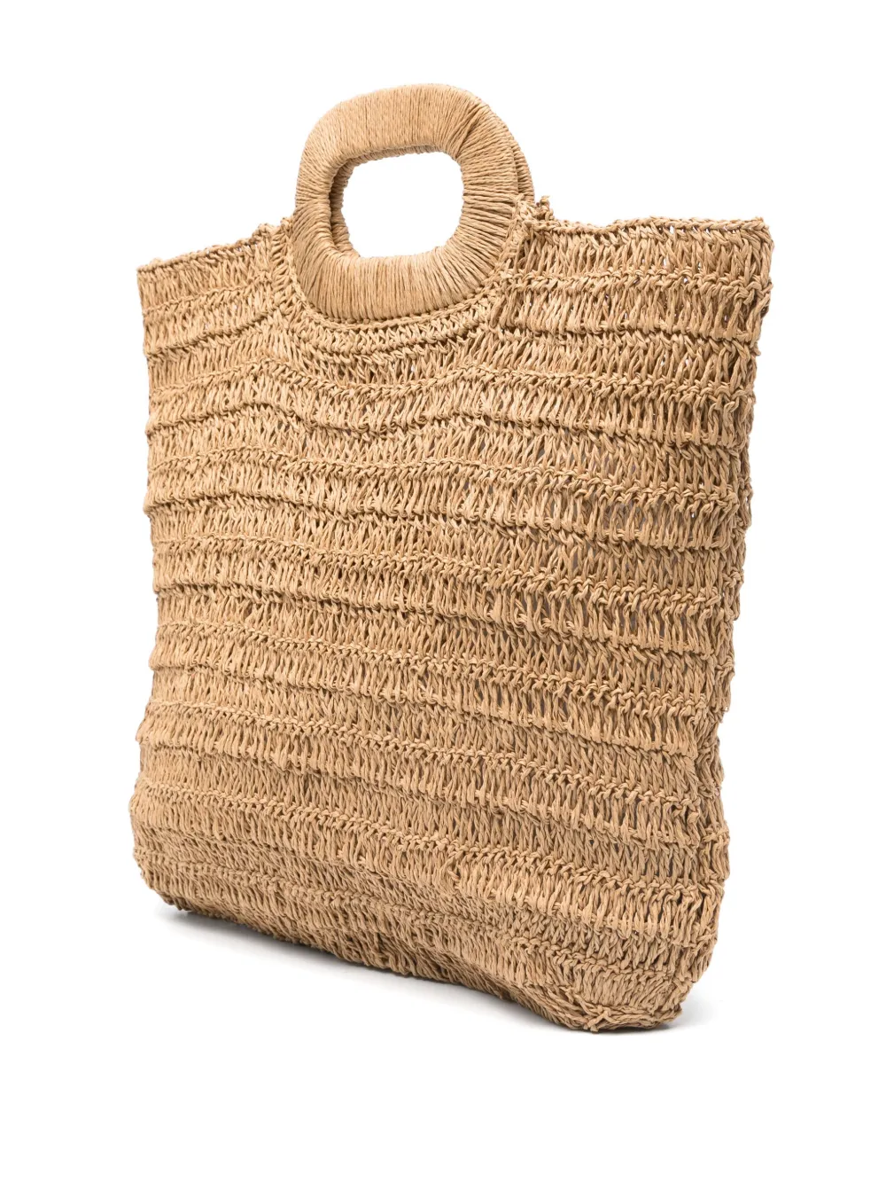 Seventy Geweven shopper Bruin