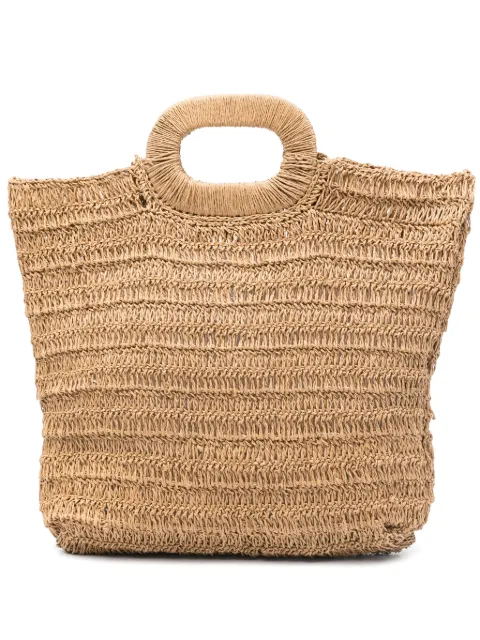 Seventy interwoven-design tote bag