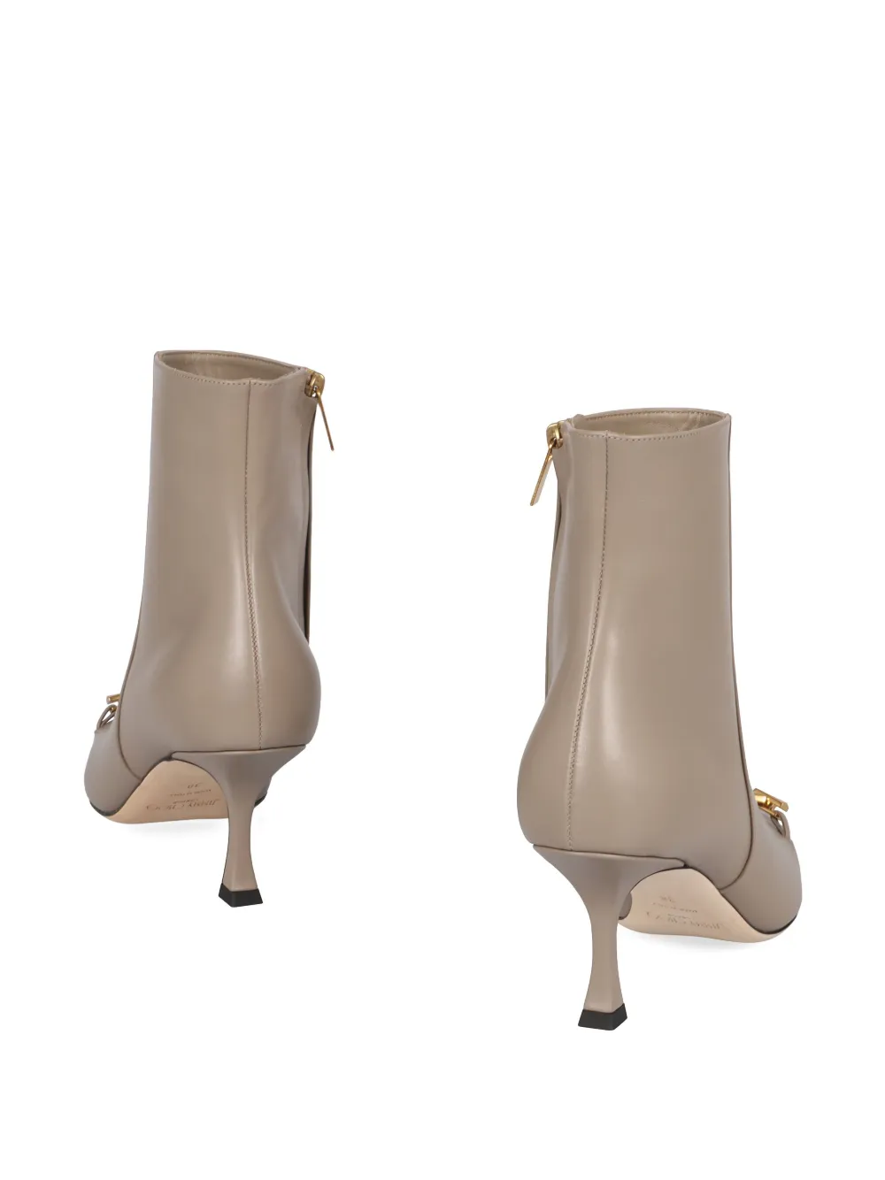 Jimmy Choo 70mm pointed-toe leather boots Neutrals