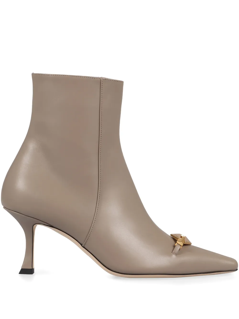 Jimmy Choo 70mm pointed-toe leather boots Neutrals