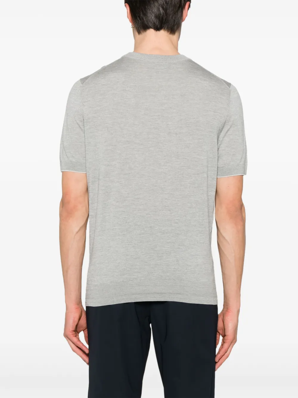 BOSS Gebreid T-shirt Grijs