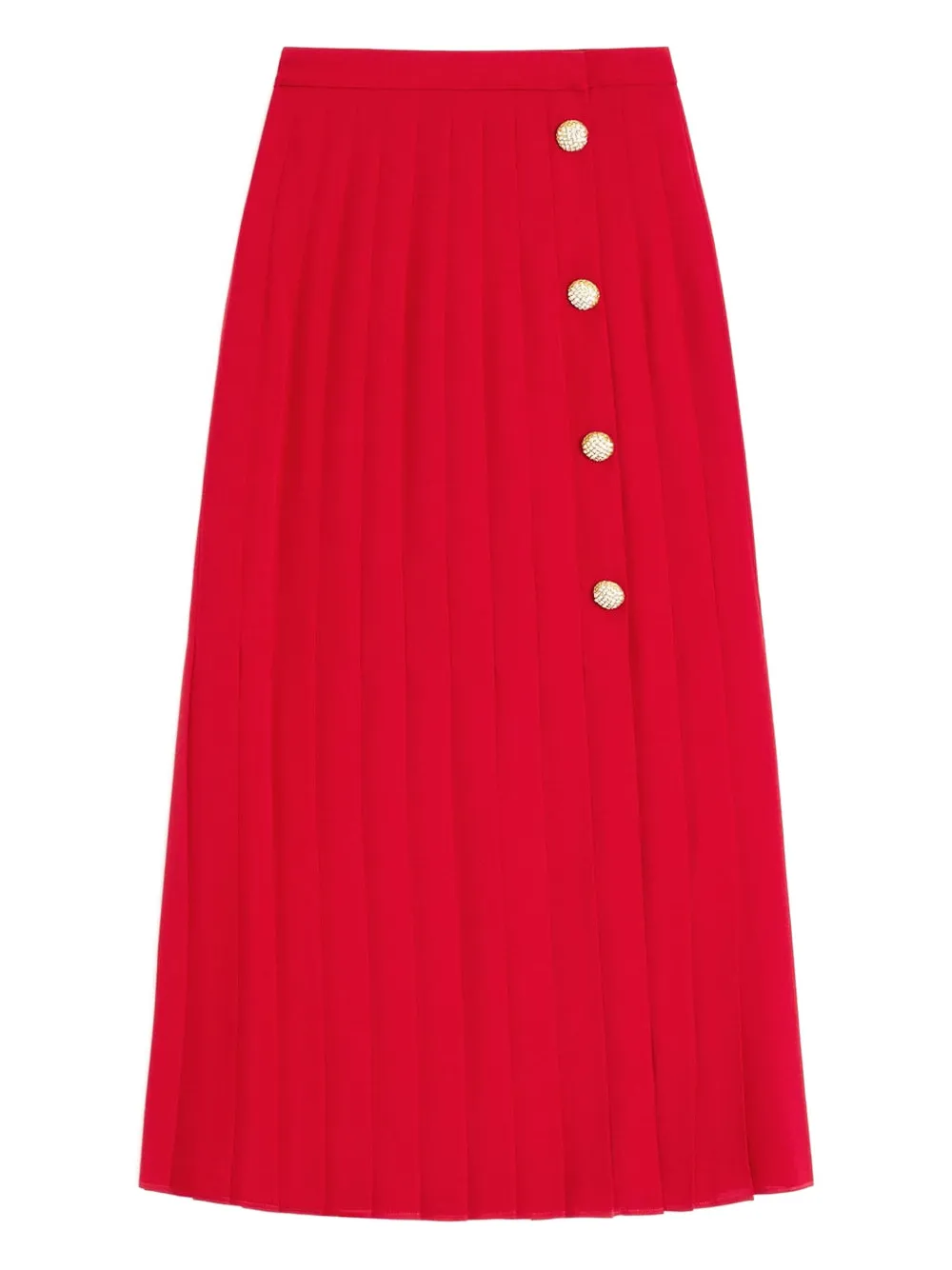 Valentino Garavani Georgette midi-rok Rood