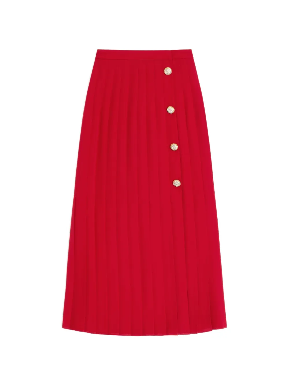 Valentino Garavani georgette midi skirt - Rosso