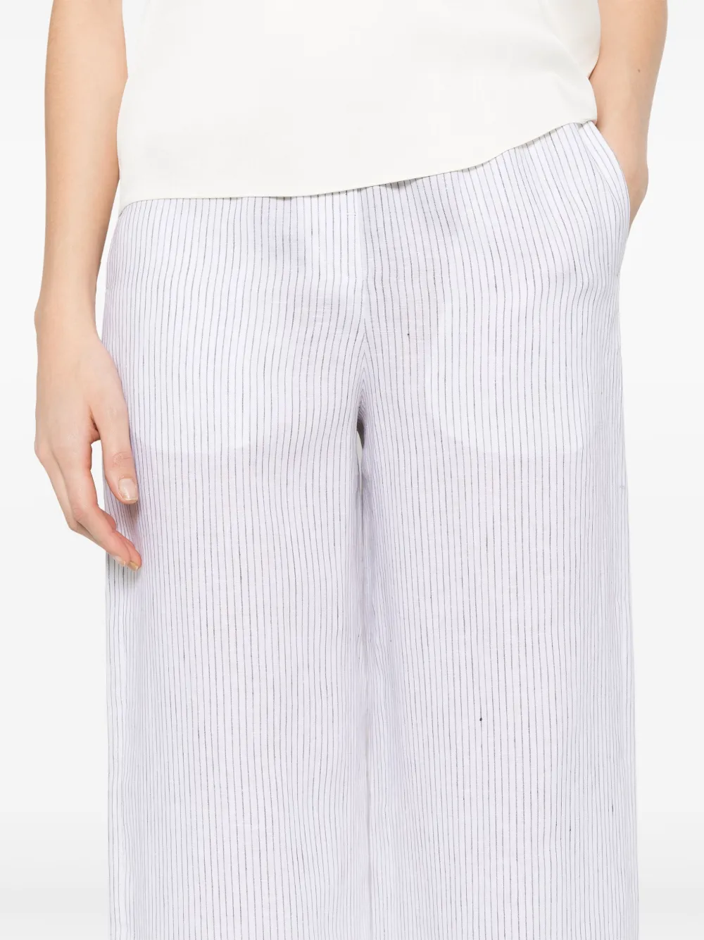Peserico Gestreepte broek Wit