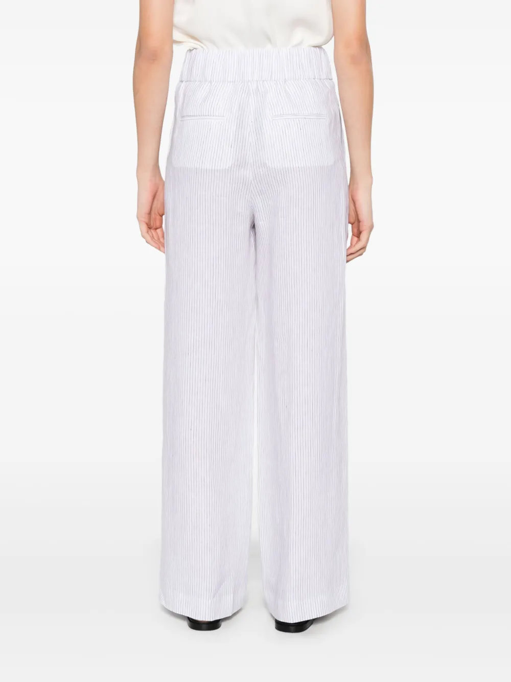 Peserico Gestreepte broek Wit