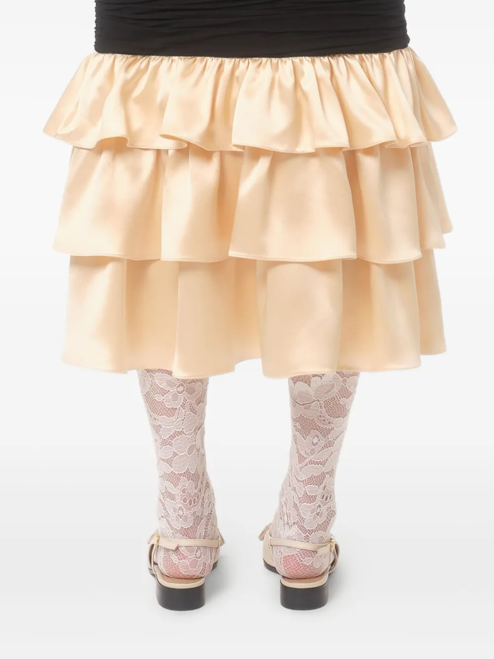 Valentino Garavani Georgette midi-rok Zwart