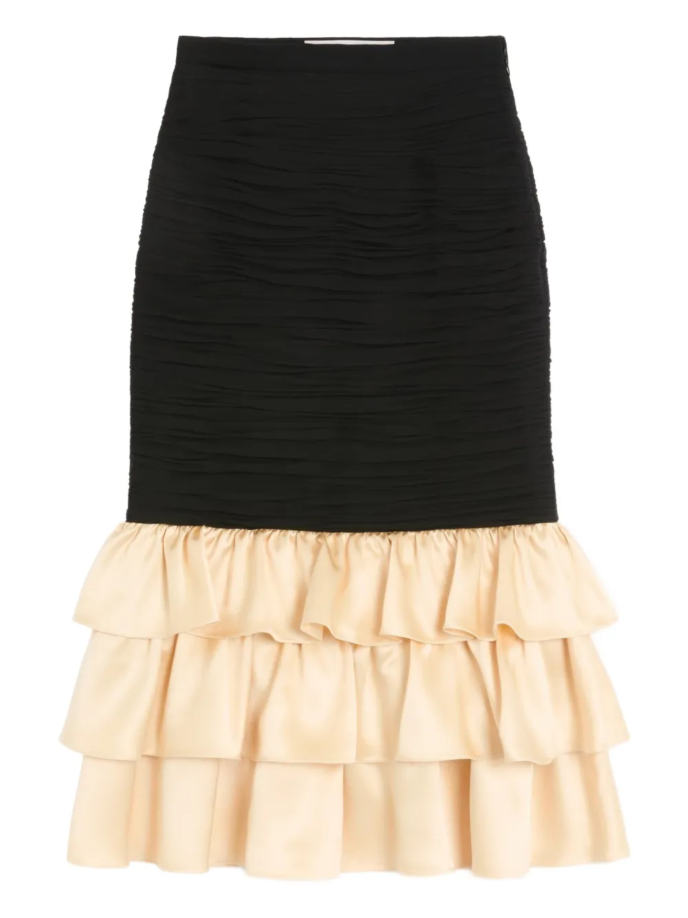 Valentino Garavani panelled midi skirt - Nero