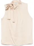 Peserico tied-neck blouse - Neutrals