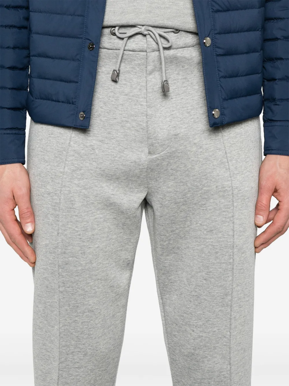 Shop Hugo Boss Raised Seam-detail Track Trousers In Grey